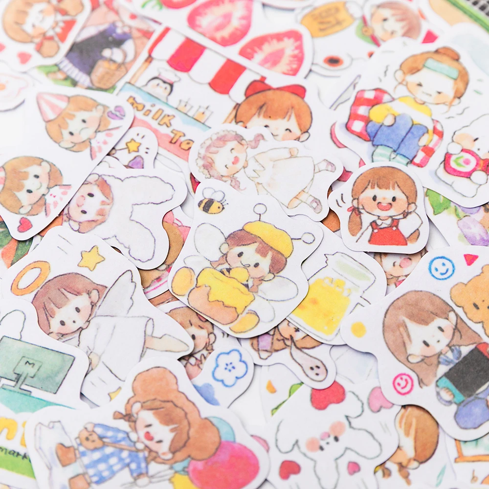 Kup 20 Zestaw/partia Kawaii Biurowe Naklejki Cartoon Dziewczyny Terminarz Planer Dekoracyjne Naklejka Na Urządzenie Mobilne Scrapbooking DIY Naklejka Rzemieślnicza