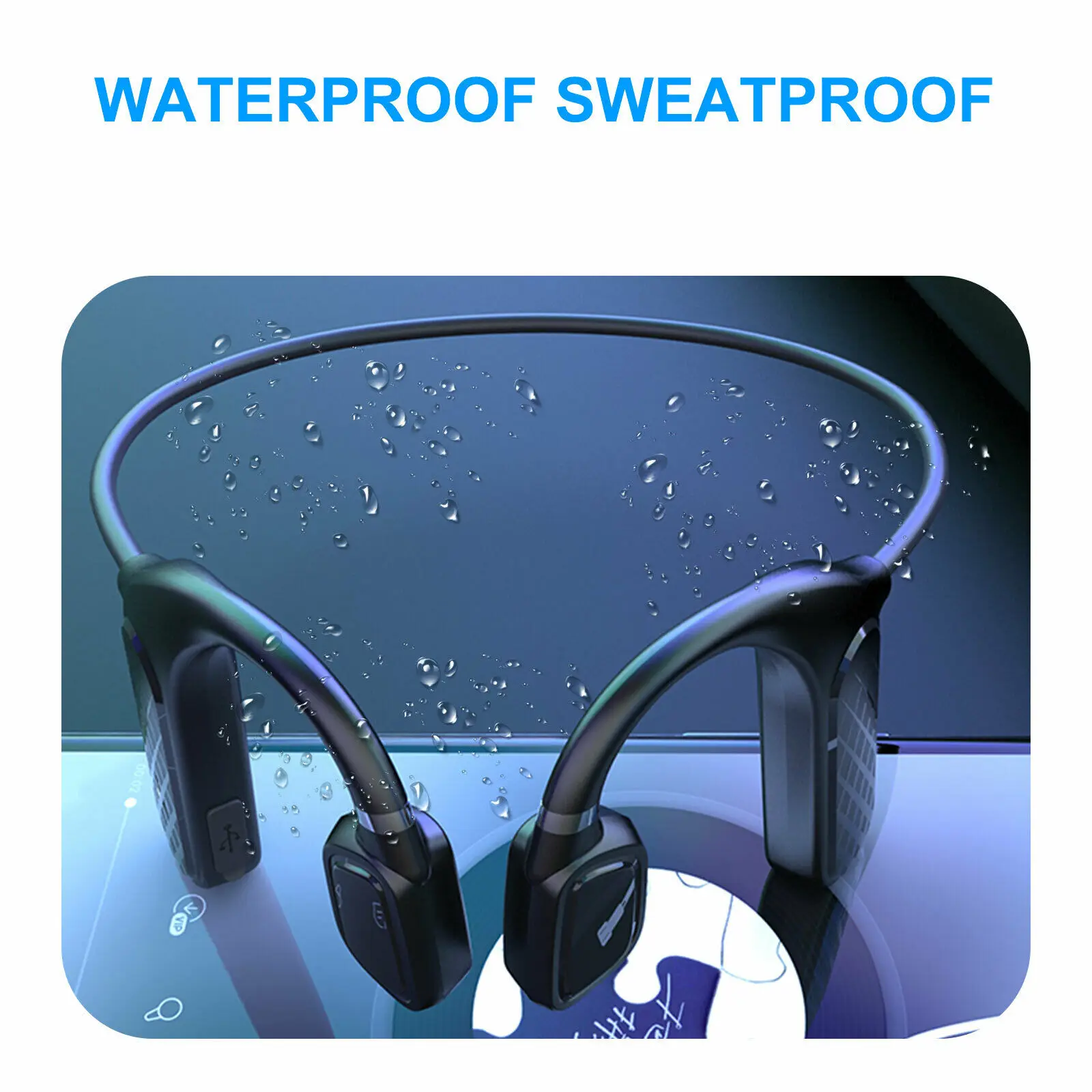 Спортивные Беспроводные наушники IPX5 водонепроницаемые Bluetooth гарнитура для бега