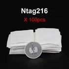 100 шт. NFC NTAG 216 наклейки Ntag216 NFC тег 13,56 МГц NFC метки 25 мм Универсальная этикетка все NFC телефон доступен клей записываемый