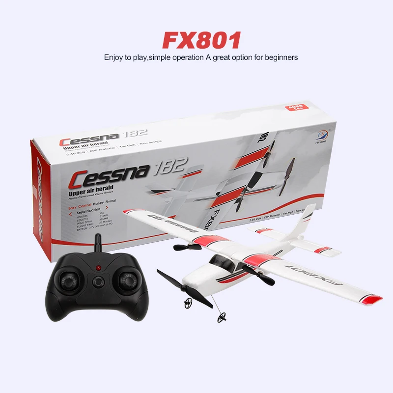 

RC Airplane RTF Epp Foam Remote Control Glider Plane Cassna 182 Aircraf More Battery Increase 20mins Fly Time Beginner Electric
