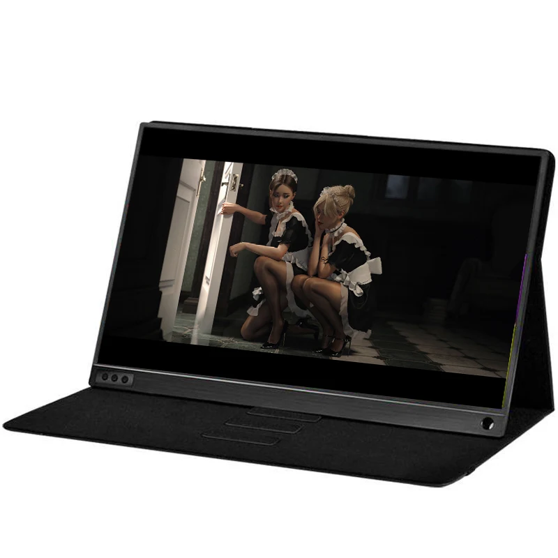 Дешевый портативный монитор для игр со сенсорным экраном 15,6 дюймов HDR IPS 1080P с поддержкой USB C HDMI для переключателя смартфона ПК ноутбука PS4 3 XBOX.