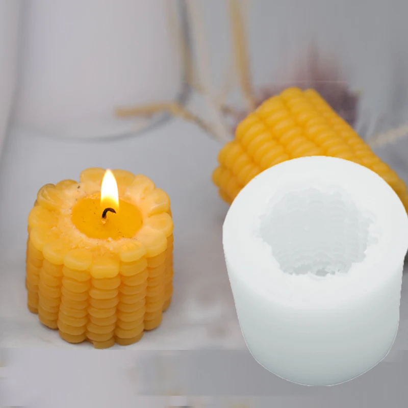 The Corn Shape Candle Mold Silicone Mold Cake Soap Mould Maize DIY Handmade Candle Molds Aromatherapy Making Handmade Wax Molds