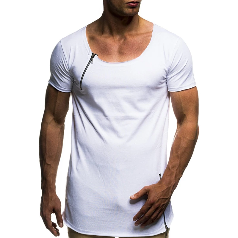 

2021 Summer New Arrivals Simple Solid Color Round Neck Slim Plus Size Stretch All-match Men Short-sleeved T-shirt Free Shipping