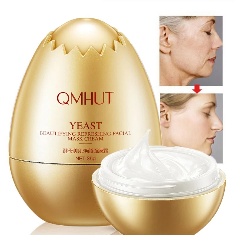 

35g Yeast Moisturizing Revitalizing Mask Cream Firming Skin Shrinking Pores Exfoliation Whitening Mask Hot Sale