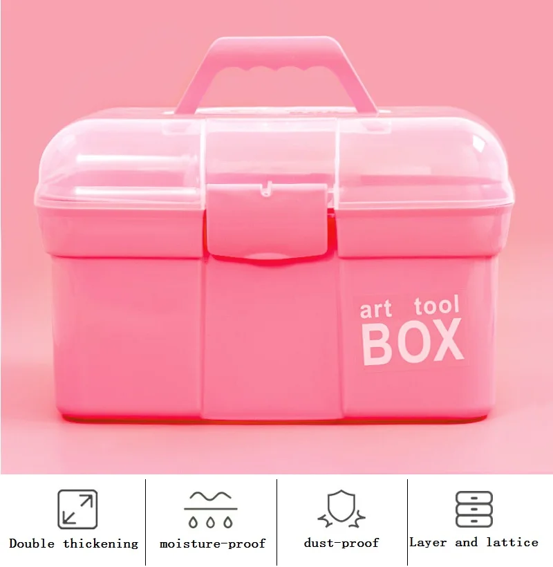 Ручная коробка для макияжа Настольная стандартная пластиковый органайзер