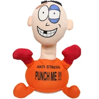 funny children boxing toys punch me electric plush toys girl creative vent screaming doll with simulation sound christmas gifts