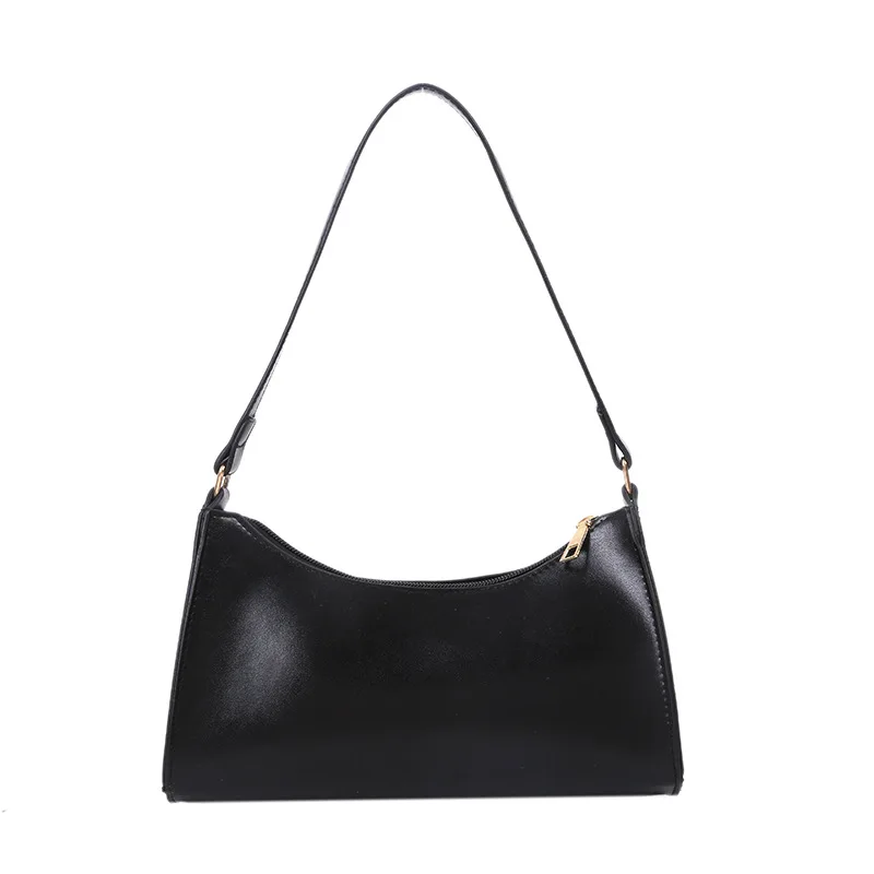 

2021 New Arrivals Women PU Leather Underarm Bag Casual Solid Color Ladies Flap Shoulder Bag
