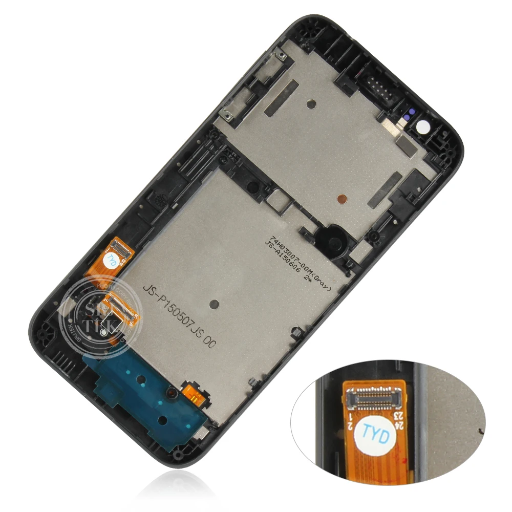 

Srjtek screen For HTC Desire 510 A11 LCD Touch Digitizer Sensor Glass + Frame Assembly 4.7 854*480 For HTC Desire 510 Display