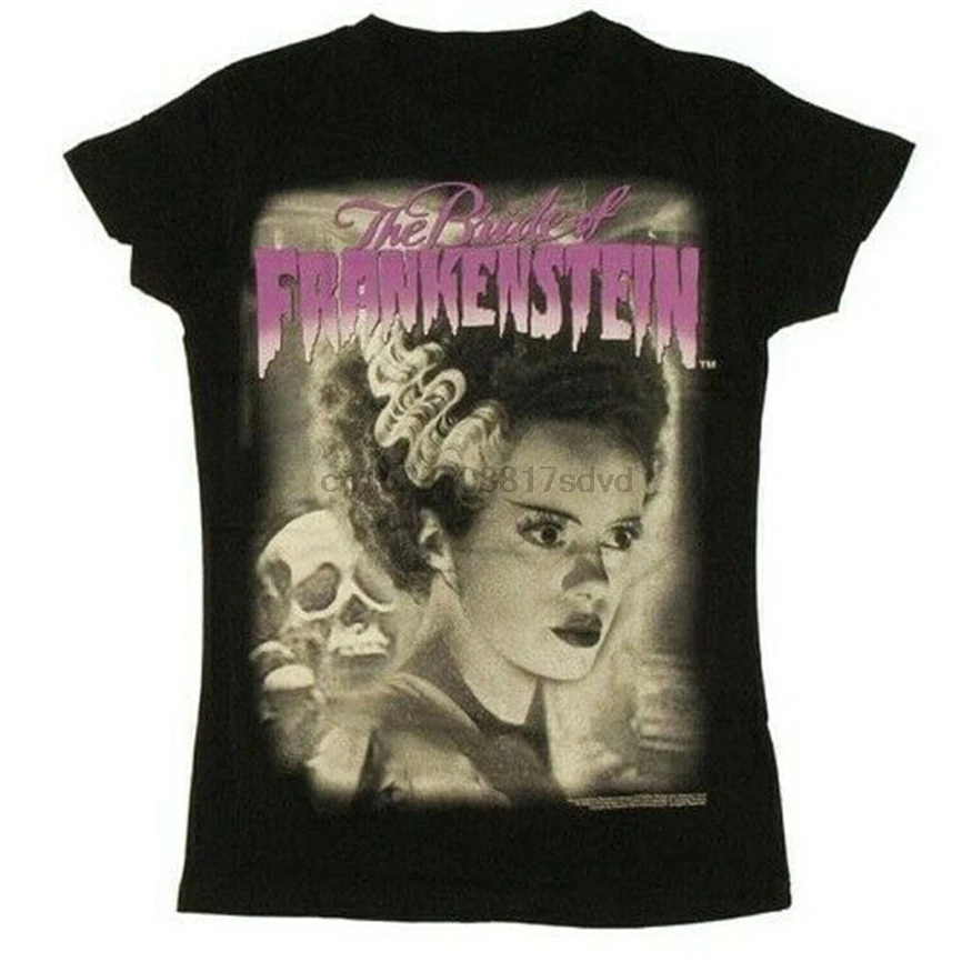 

Bride Of Frankenstein Shirt Horror Goth Punk Tattoo Apparel Loose Size Top Tee Shirt