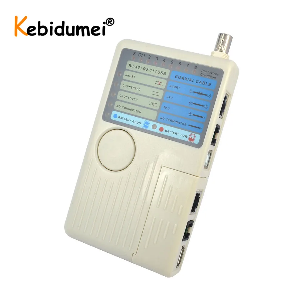 4 в 1 LAN тестер сетевого кабеля RJ11 RJ45 USB BNC пульт дистанционного управления для UTP STP