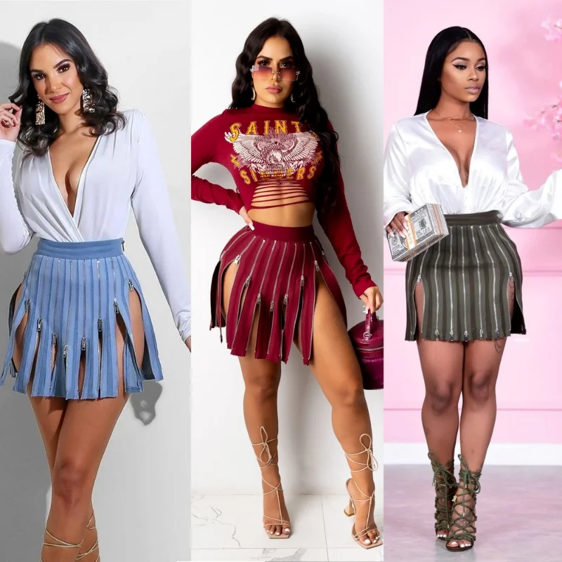 

Women Mini Skirts A-line Pleated Short Skirt with Zipper Sexy Y2k High Waist Hippie Patchwork Clubwear Fashion Streetwear Gothic