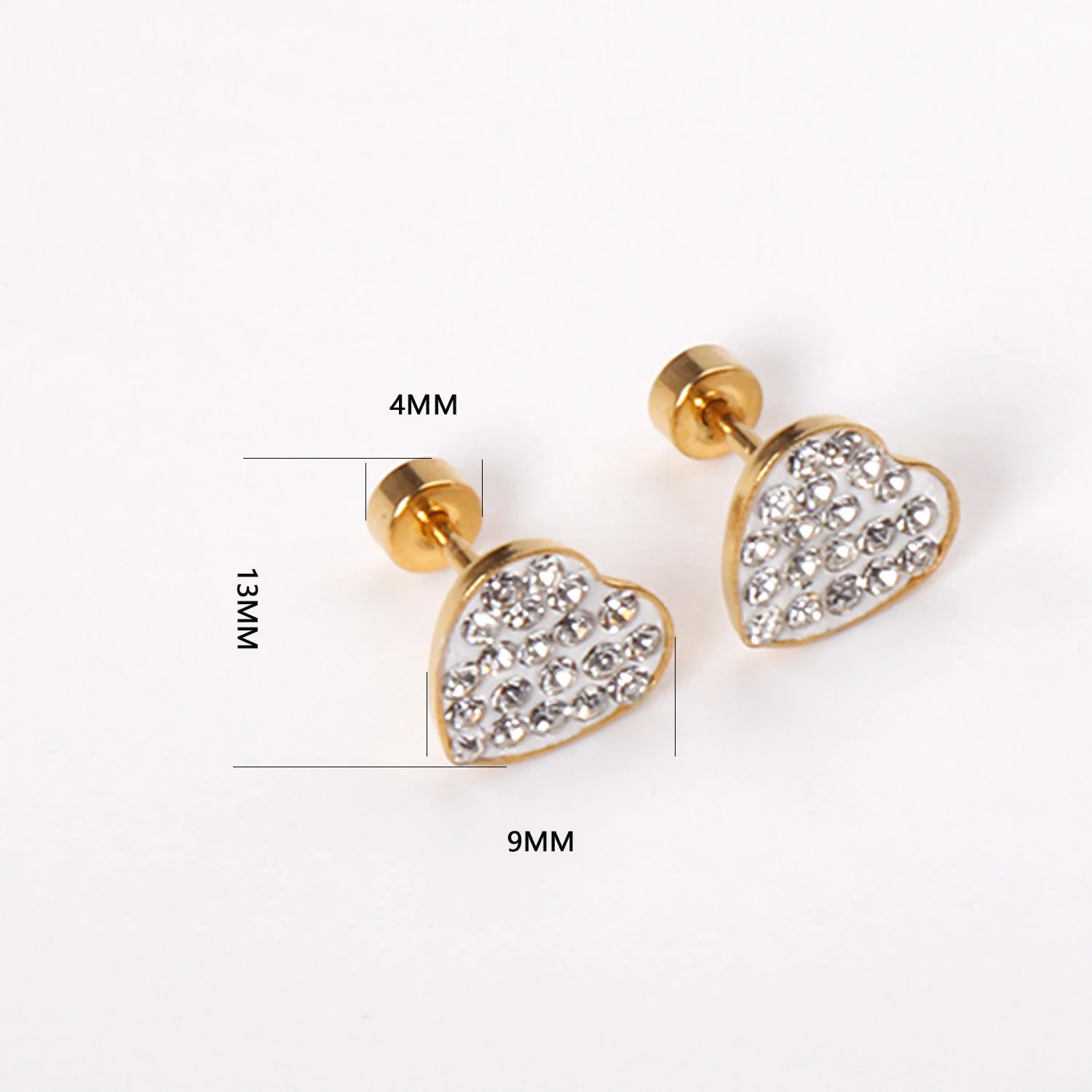 

12 Pairs Colorful Heart Earrings 316L Stainless Steel Anti-allergy Ladies/Girl Love Earrings Party Accessories Wedding Gift 2021