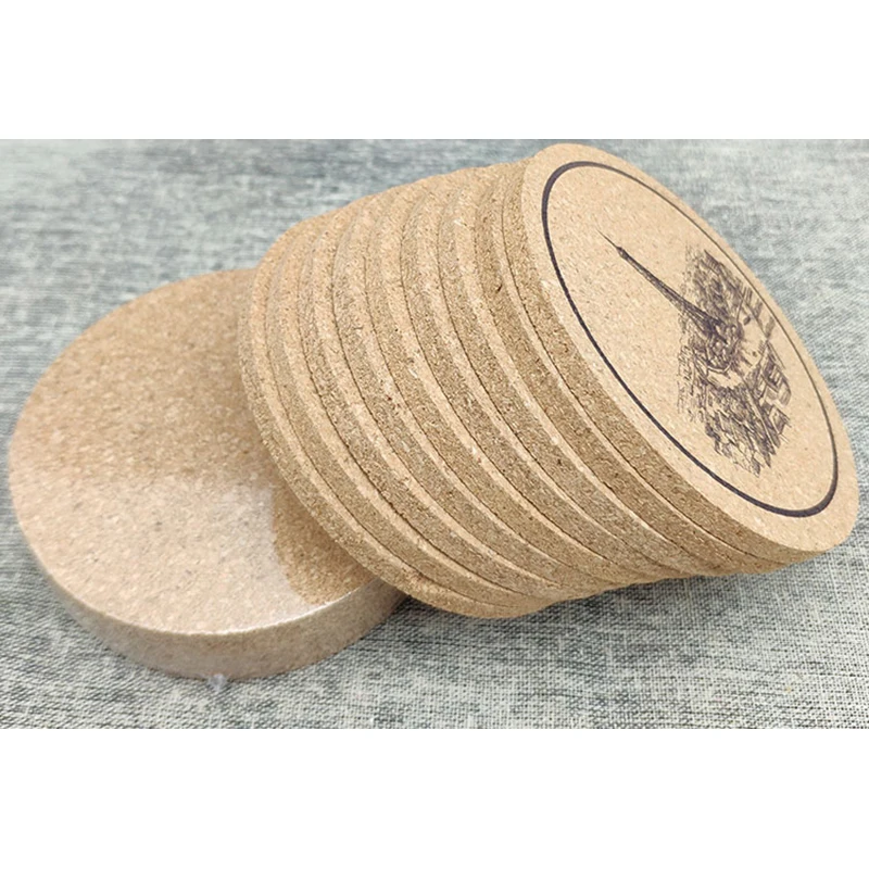 5/10 шт. натуральные пробковые коврики Нескользящие теплоизолирующая подставка