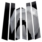 6 шт.компл. глянцевая черная накладка на дверь автомобиля, окно, столб, пианино, декоративная накладка, подходит для Honda CRV 2007 2008 2009 2010 2011