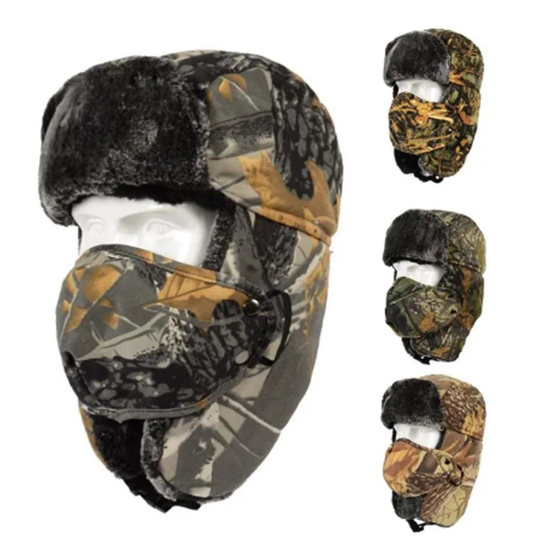 

Winter Bionic Camouflage Hunting Fishing Face Mask Wool Windproof Cycling Mask Jungle Camouflage Tactical Army Full Face Mask