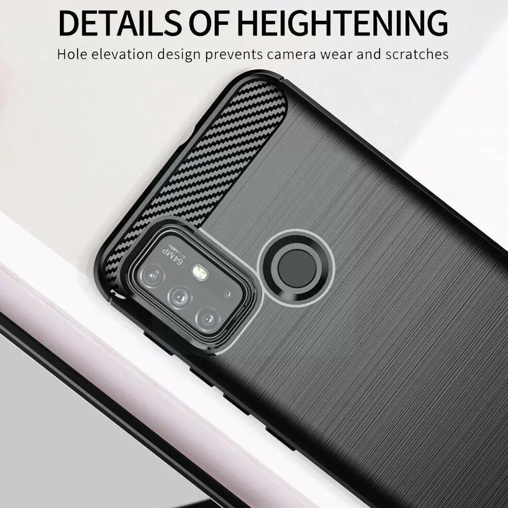 

Ultra-thin Carbon Fiber Flexible Tpu Shell for Moto G10 / G30 Mobile Protective Cover All-inclusive Anti-fall Pattern Soft N3W4