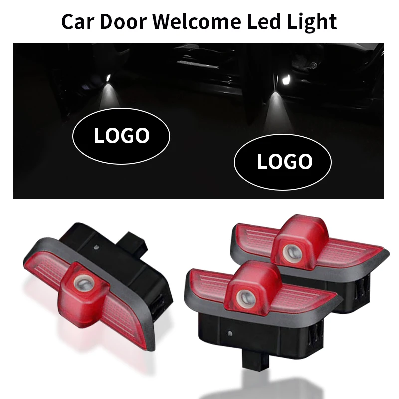 2X пригласительные огни в дверь автомобиля светильник светодиодный ламповый
