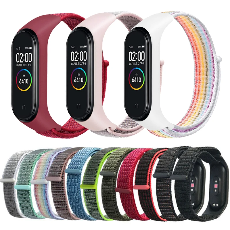 Нейлоновый ремешок для Xiaomi Mi Band 4 сменный спортивный браслет 3 смарт часов|Ремешки