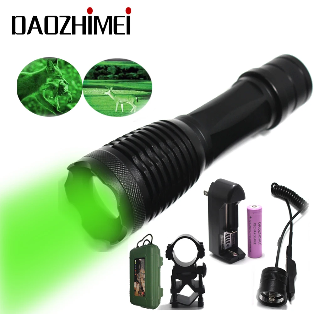 Светодиодный фонарик 4000 лм с белым/зеленым/красным зумом точечный