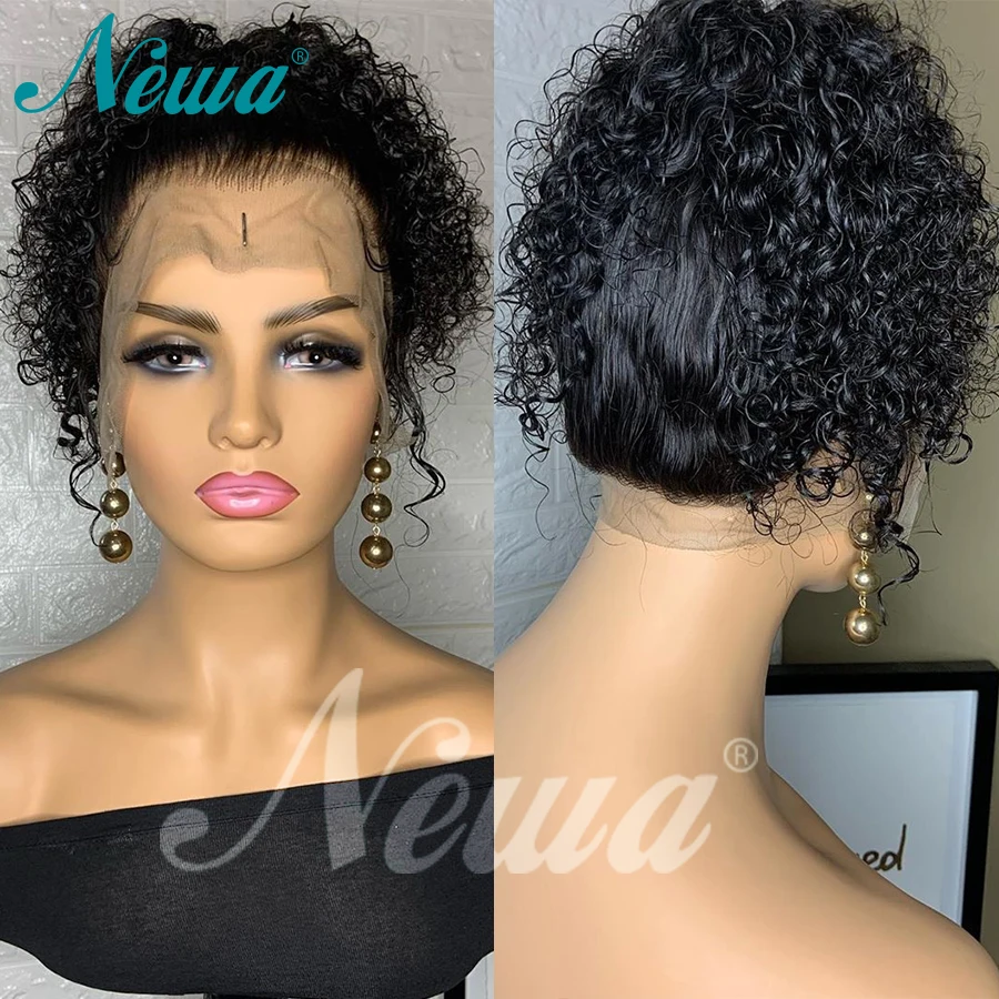 Парик Newa Hair 360 на сетке спереди с детскими волосами бразильские предварительно
