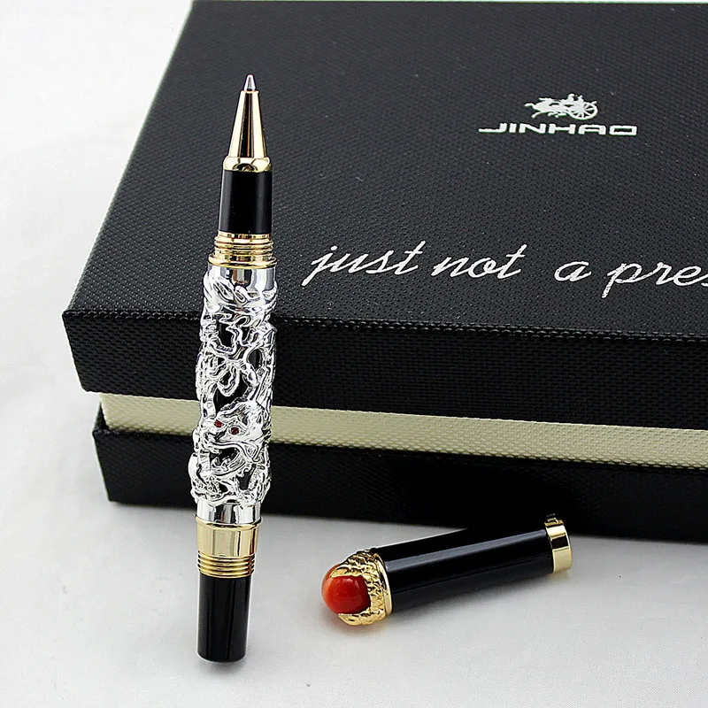 Шариковая ручка JINHAO играющий дракон с жемчугом деловая тиснением иридиевая