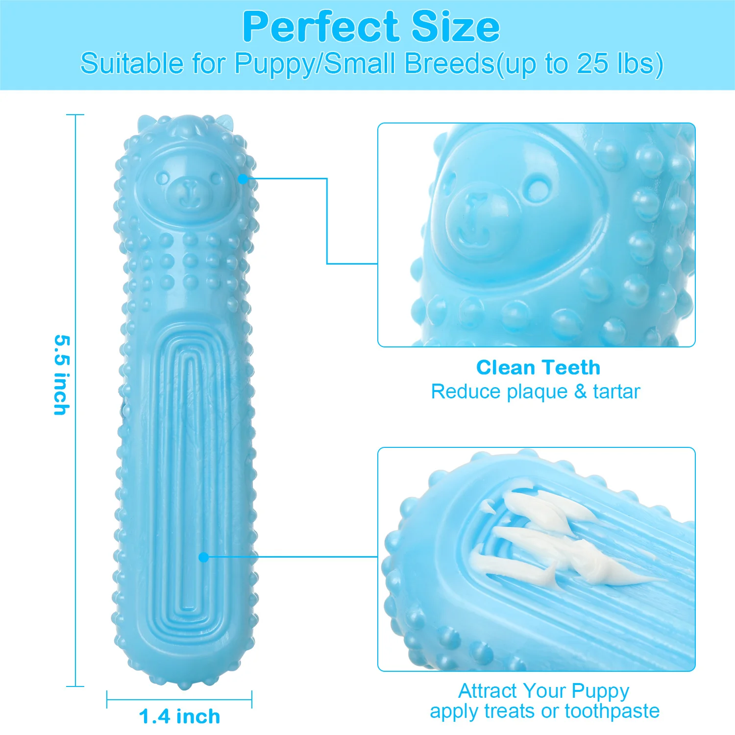 

2 Pack Dog Chew Toys Puppy Teething Interactive Toys for Small and Medium Dogs Pet Puppy Teething Toys