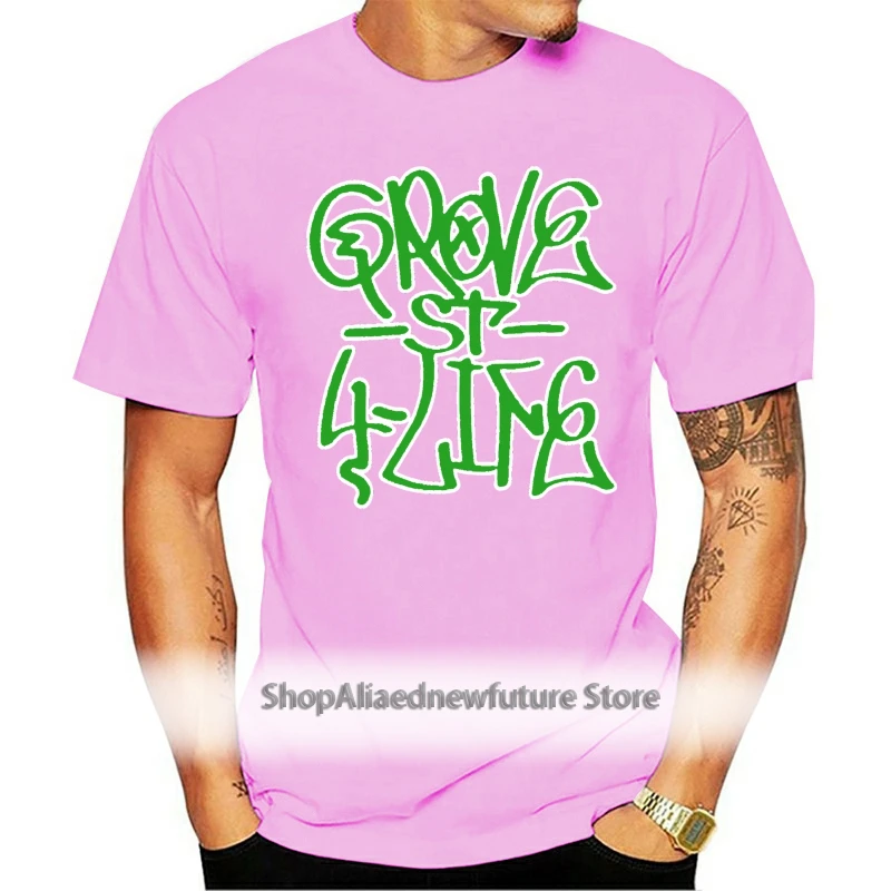 

Men Grove Street 4 Life Cotton T Shirt Black