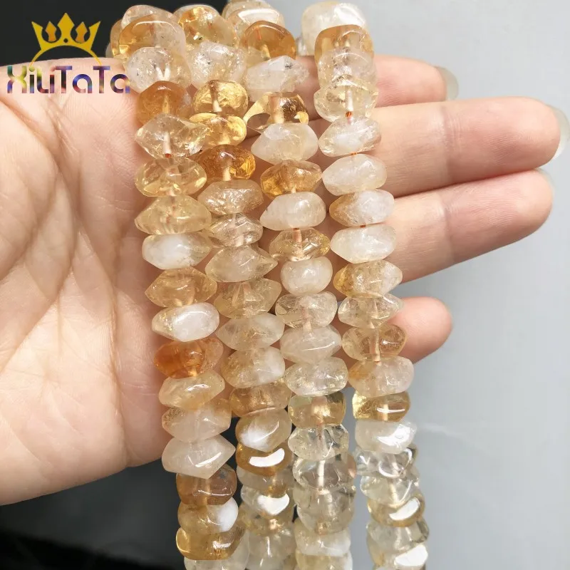 Естественный неправильной формы бусины из цитрина натуральные специальной