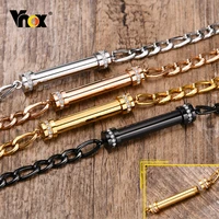 vnox stainless steel round bar urn bracelets for women menbling cz stone cylinder charm cremation jewelry length adjustable