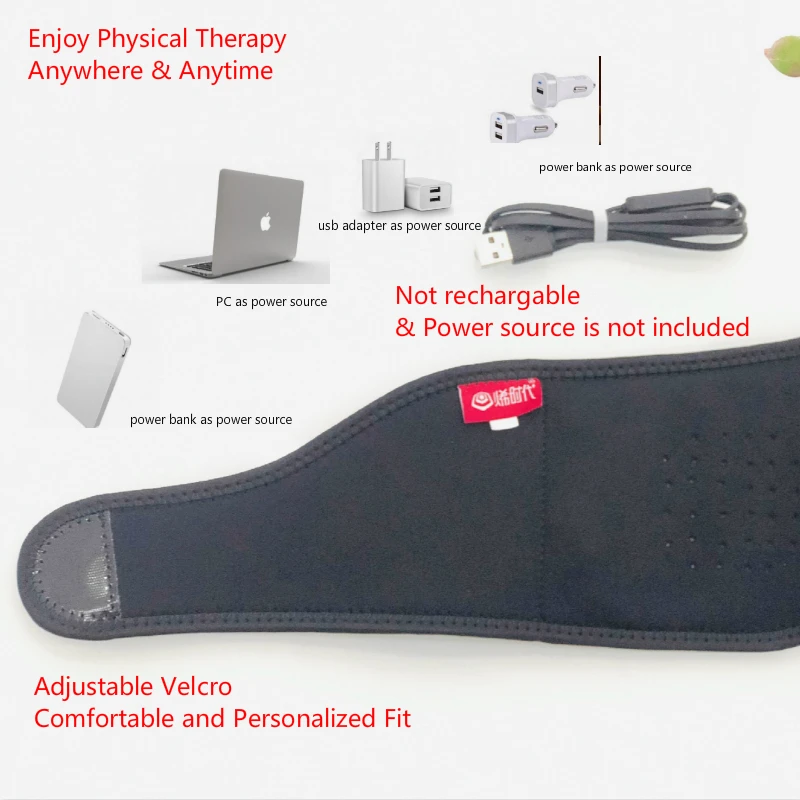 Графен время нагревания запястья обертывание Регулируемая температура USB шнур