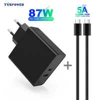 2 port 87w usb c power adapter qc3 0 1port usb a 12w wall changer for macook pro 8x11 pro usb c laptops s8s10 changing black