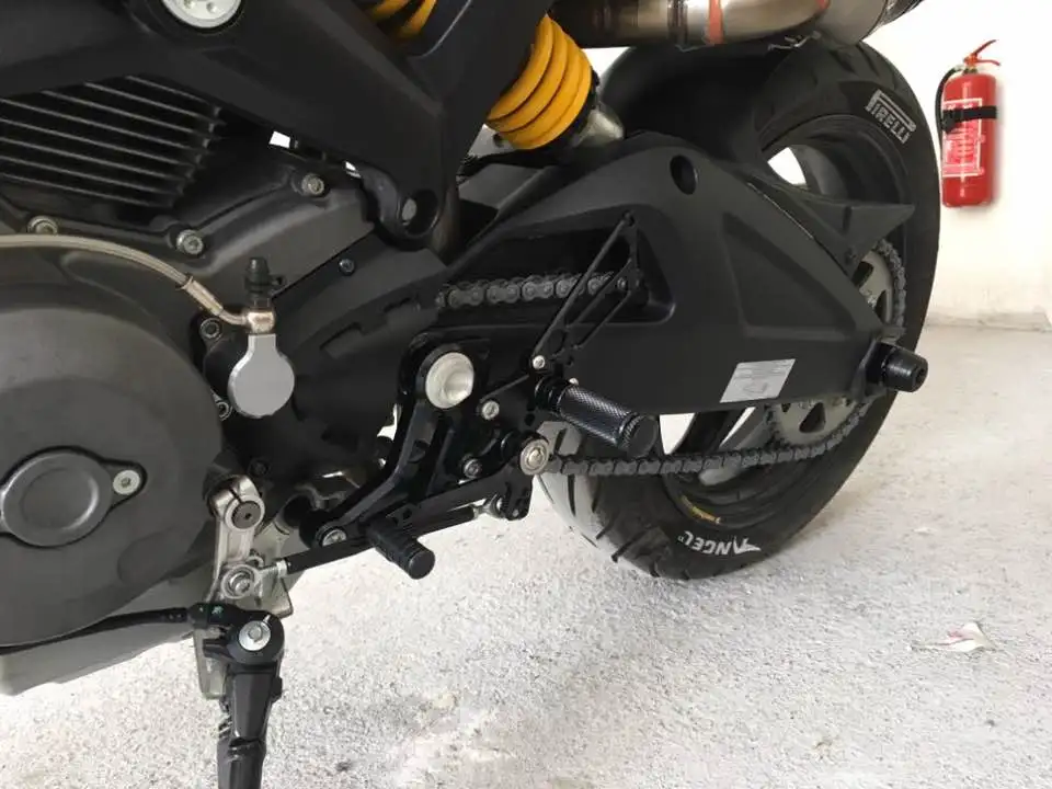 BIKINGBOY задние наборы подножки опоры для ног для DUCATI Monster 796 2010 2011 2012 2013 подножки 11 регулируемые положения Rearsets