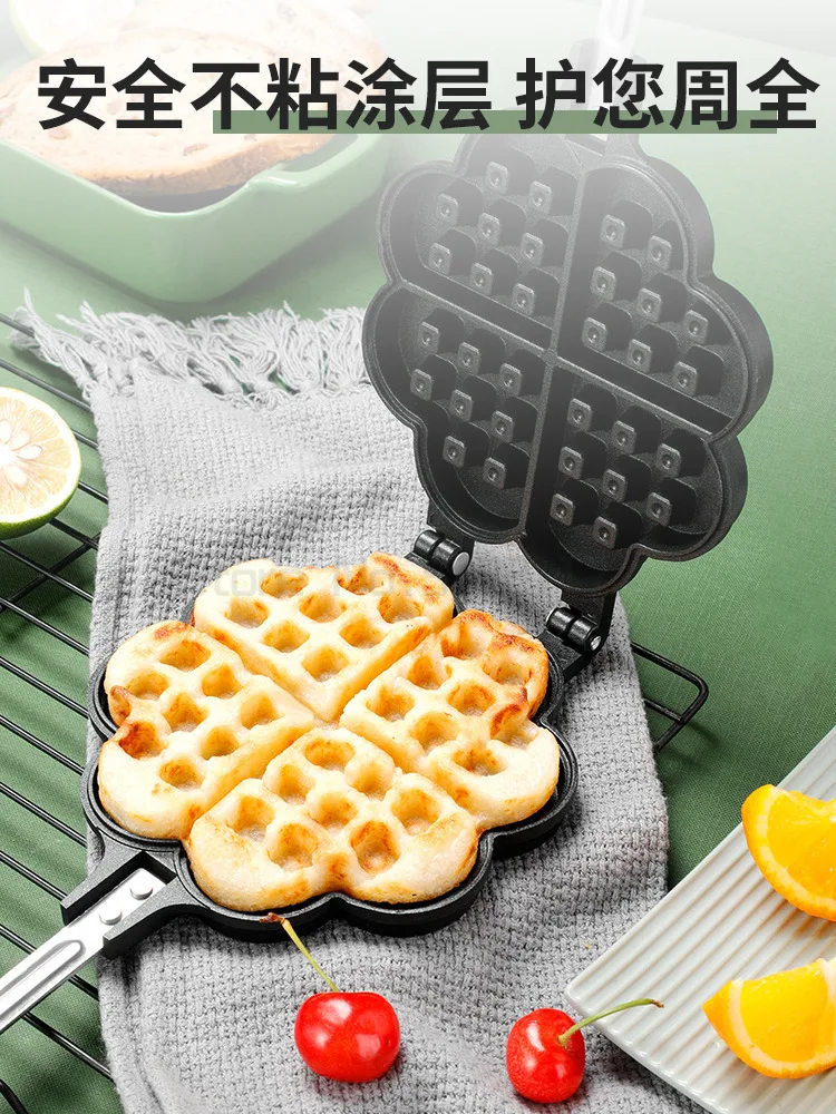 Harga Wafel Panggang Cetakan Dapur Gas Antilengket Pembuat Wafel Panci Cetakan Cetakan Tekan Piring Wafel Besi Alat Kue