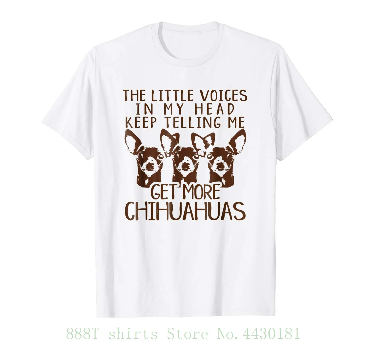 Женская футболка с надписью Littles Voices Get More Chihuahuas топы для девочек модный дизайн 100%