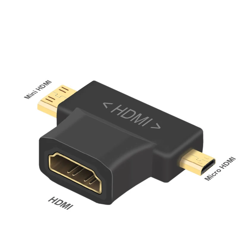 2 в 1 микро мини HDMI адаптер конвертер 3D 4K 60Hz 1080P видео сплиттер для камеры ТВ ПК