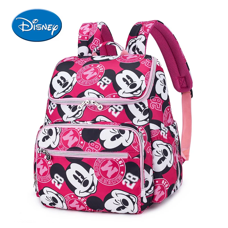 Disney Nappy Backpack Bag Stroller with Hooks Mummy Large Capacity Bag Multi function Waterproof Outdoor Travel Diaper Bags