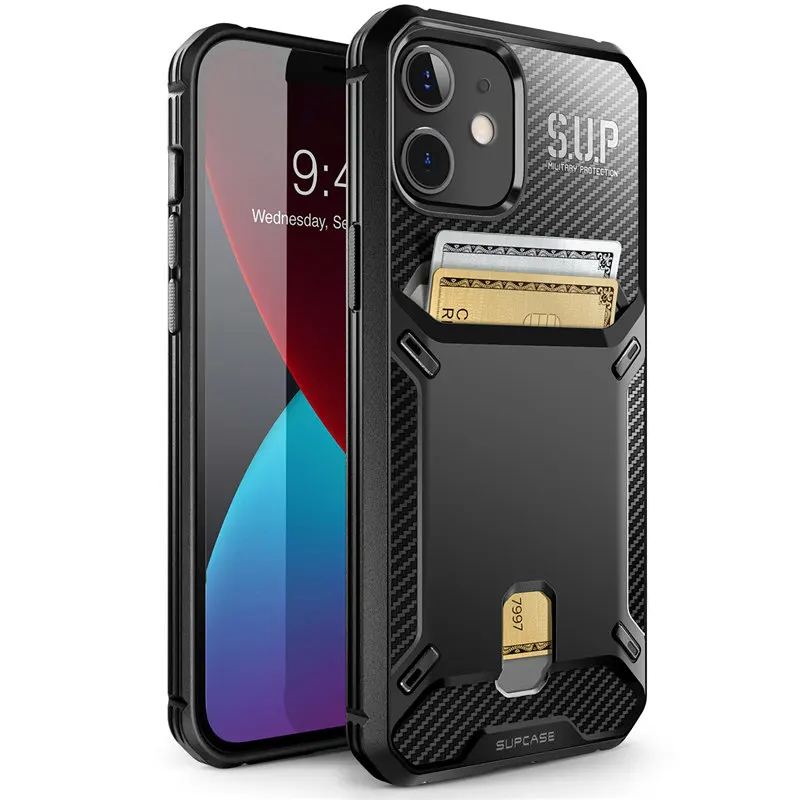 For iPhone 12 Case/For iPhone 12 Pro Case 6.1" (2020) SUPCASE UB Vault Slim Protective Wallet Cover with Built-in card holder gucci phone case