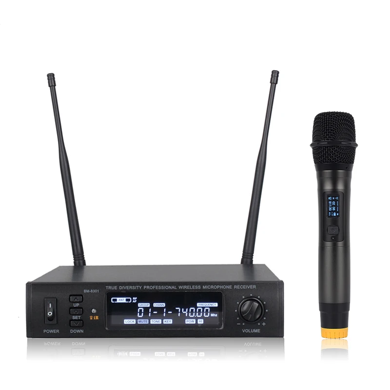 Беспроводной микрофон UHF один для сцены прямых трансляций конференц зала караоке