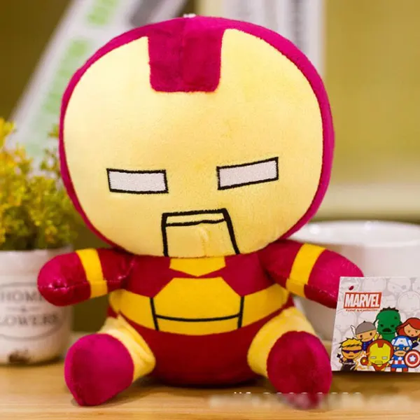 25 см Marvel Мстители 4 супергерой все сотрудники плюшевые игрушки куклы Капитан Америка, Железный человек Человек-паук Локи плюшевые мягкие игрушки