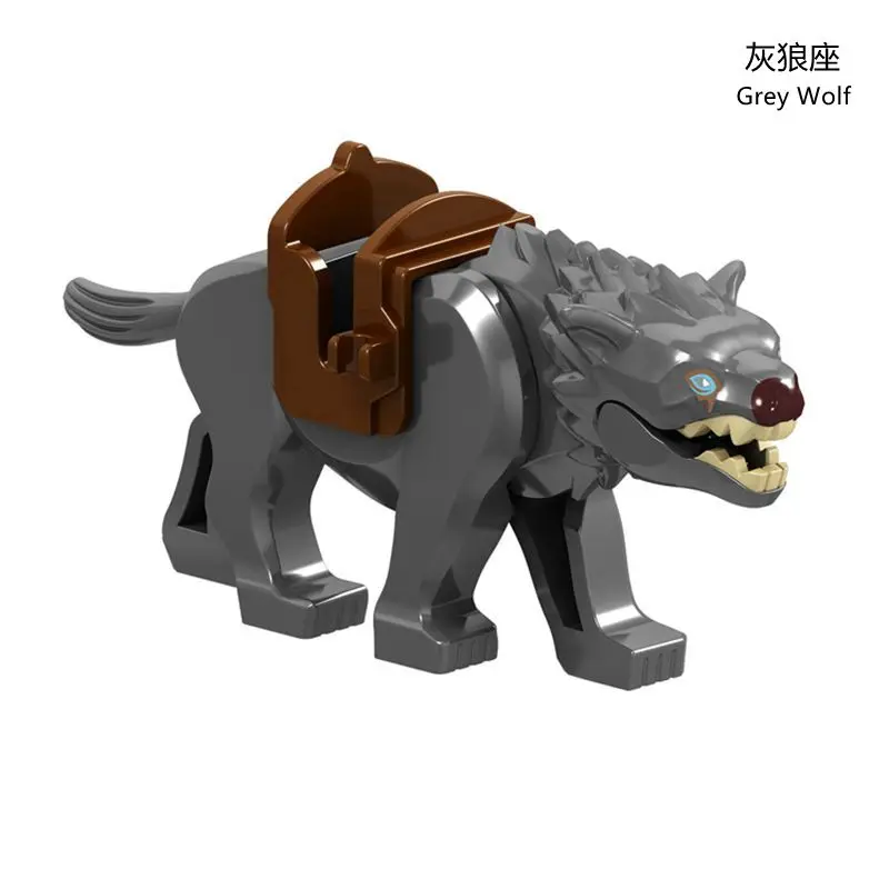 Фильм серии животных Victor Creed Wolf Thunderbird aragoo черный медведь лось динозавр Duplo