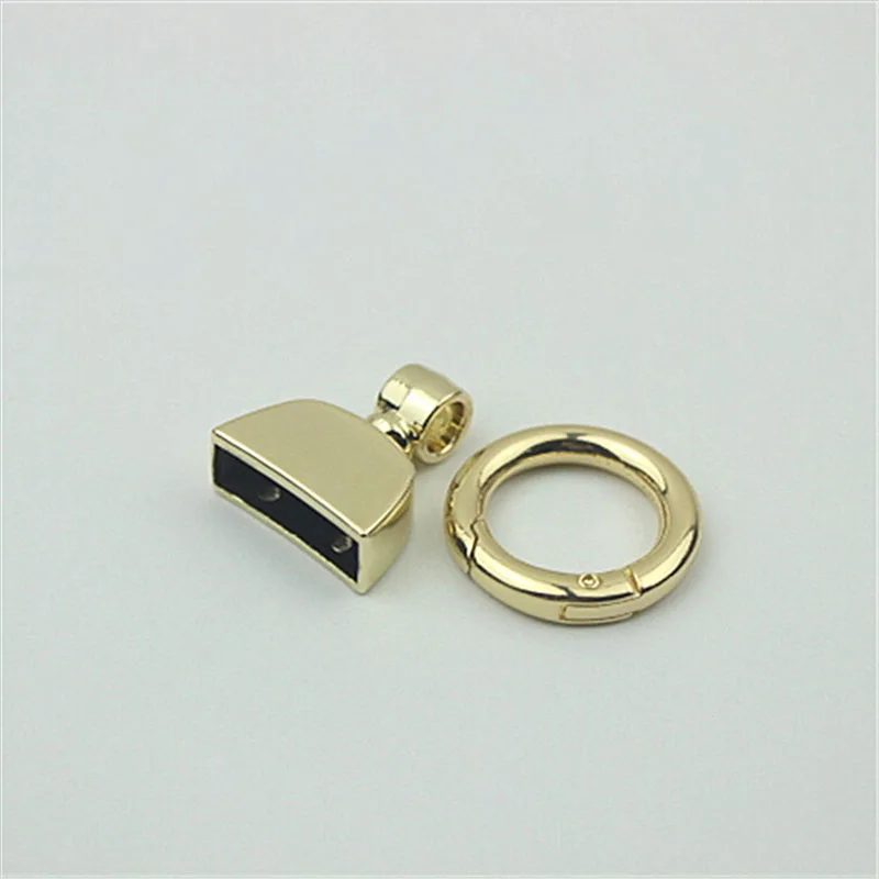 10pcs 20mm Spring Ring Keychain Wear Cord Webbing Screw Bell Buckle Decorative Connection Hook Buckles DIY Bag Parts Accessories