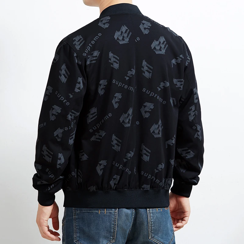 New Arrival Spring Autumn Men's Jackets print Fashion Coats Male Casual Slim Stand Collar Print Bomber Jacket Men Overcoat 8XL | Мужская