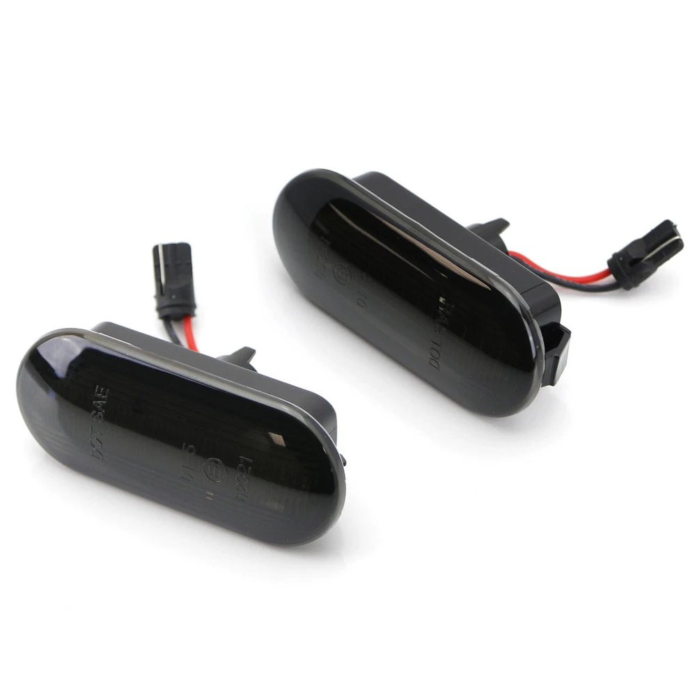 

Hot 2 PCS Dynamic Smoked Lens Front Mudguard LED Side Marker Light IP67 Waterproof J99