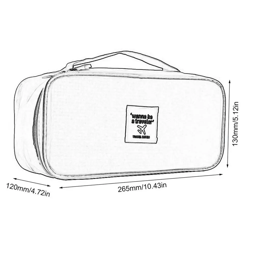 

Portable Protect Bra Underwear Lingerie Case Travel Organizer Bag Waterproof Women Cosmetic Makeup Storage Case