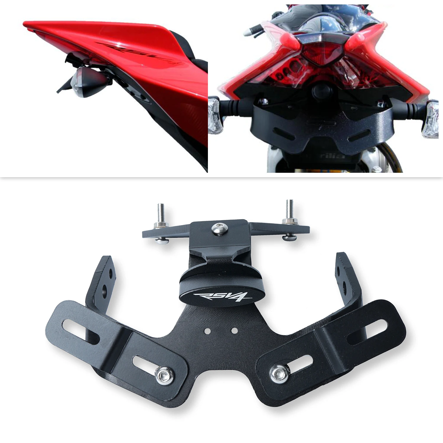 

For Aprilia RSV4-RR RSV4-R RSV4-RF 2009-2019 Motorcycle License Plate Holder License Bracket Tail Tidy Fender Eliminator