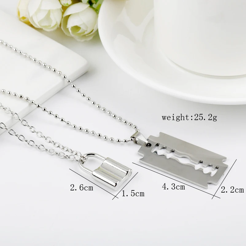 Инструменты для парикмахера ожерелье бритвы двухслойные цепочки до ключиц