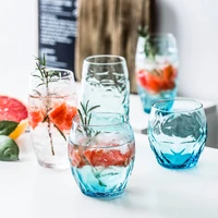 heat resistant colored glass cup colod water cup wine cups brandy whiskey glass cup beer mug juice glass cup home drinkware