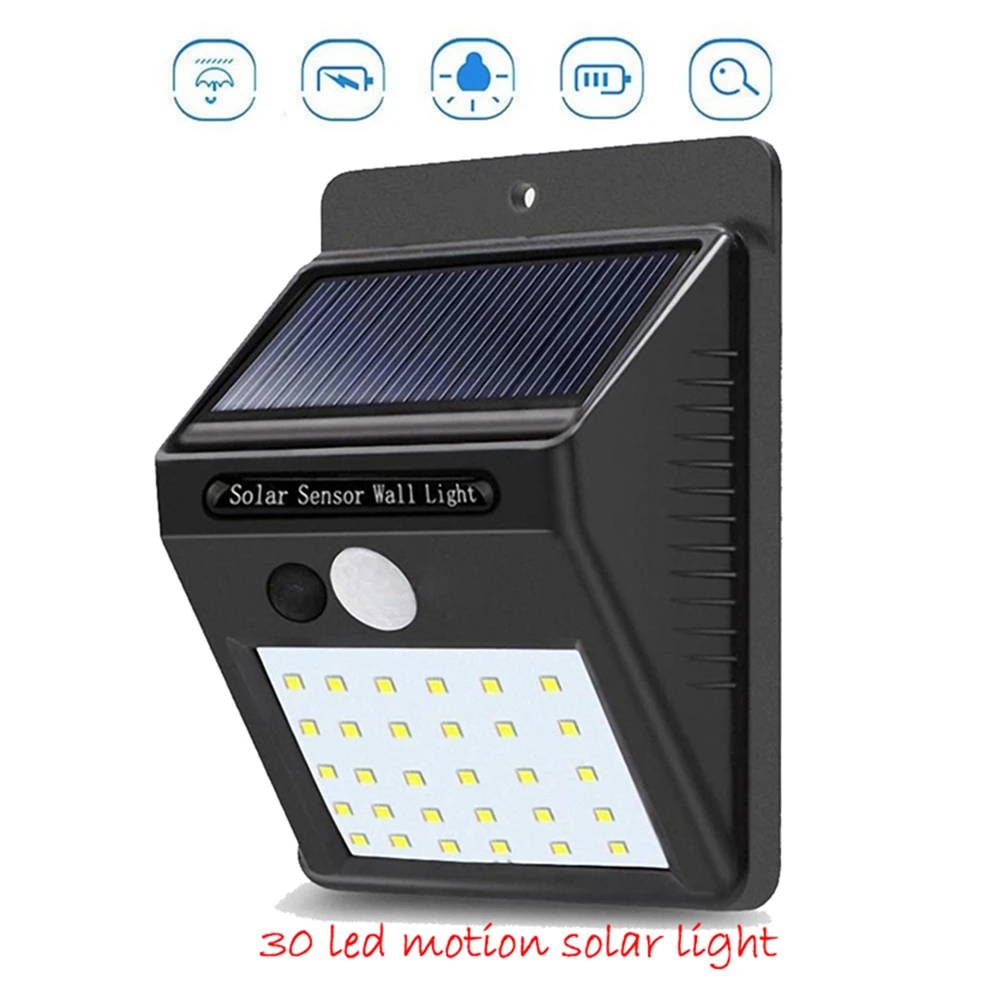 1-4Pcs 30 LED Solar Light Lamp Outdoor PIR Motion Sensor Power Panel Garden Night Security Street Yard Path Wall Lam | Лампы и