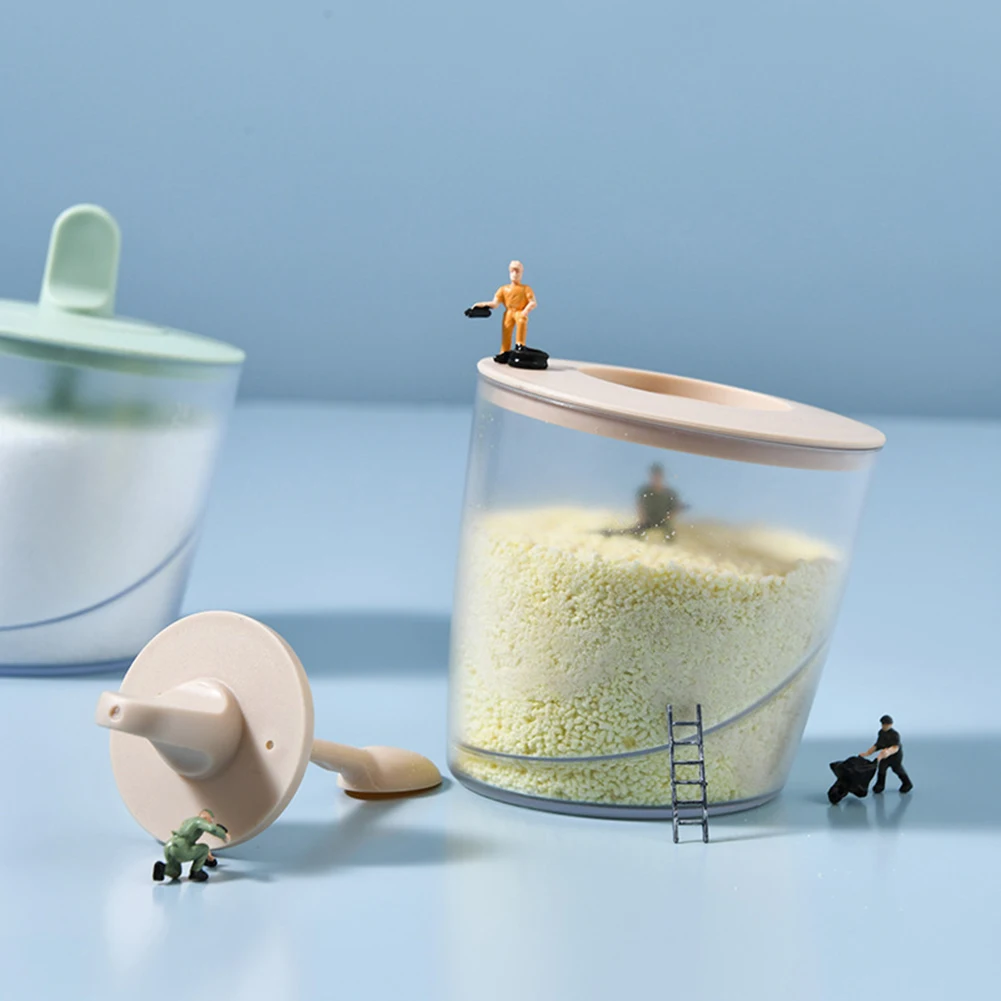 Пластиковый стандартный контейнер кухонная стойка для специй с крышкой ложка