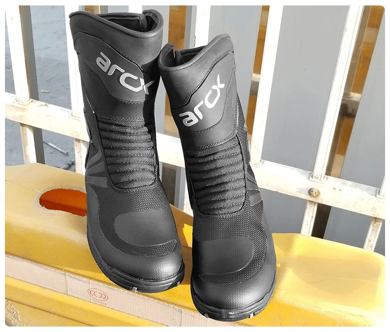 Мотоциклетные Водонепроницаемые кожаные сапоги для мотокросса туристические